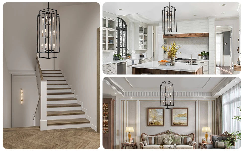 12-light Tiered Linear Chandelier