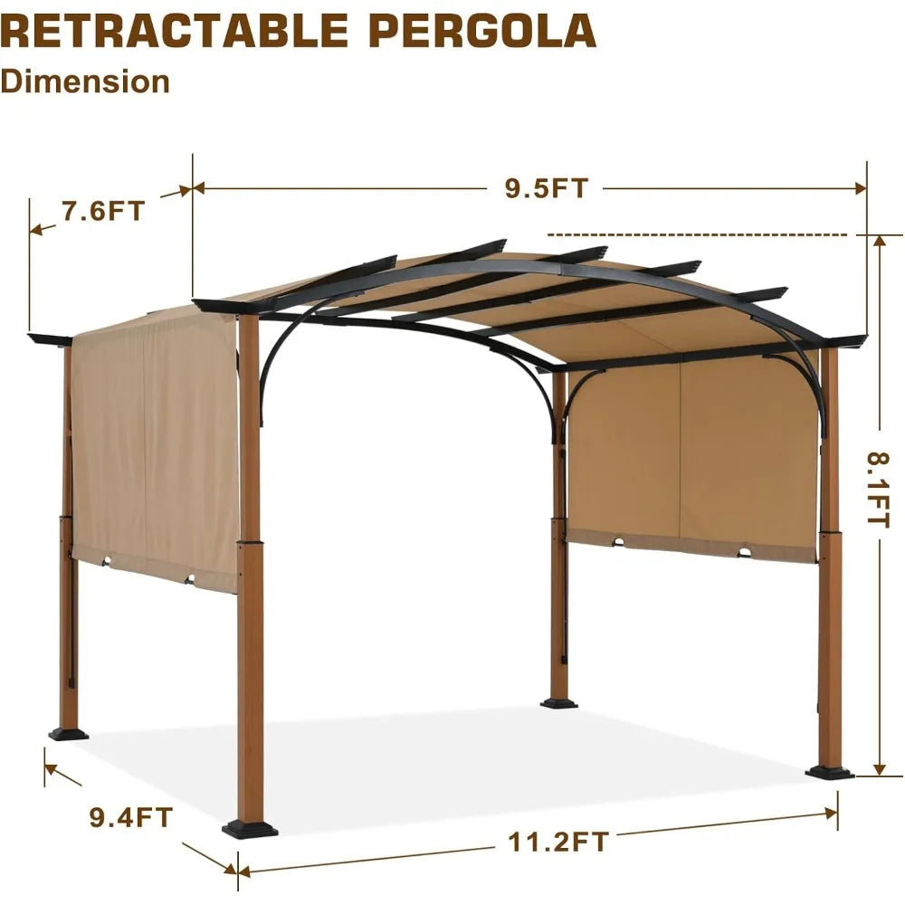 10' X 12' Outdoor Retractable Pergola