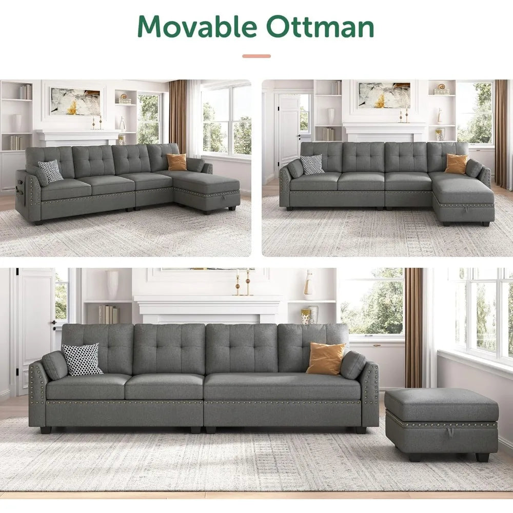 Reversible Sectional Sofa L-Shape Sofa