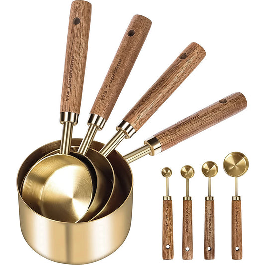 8Pcs Measure Cup and Spoon Set S