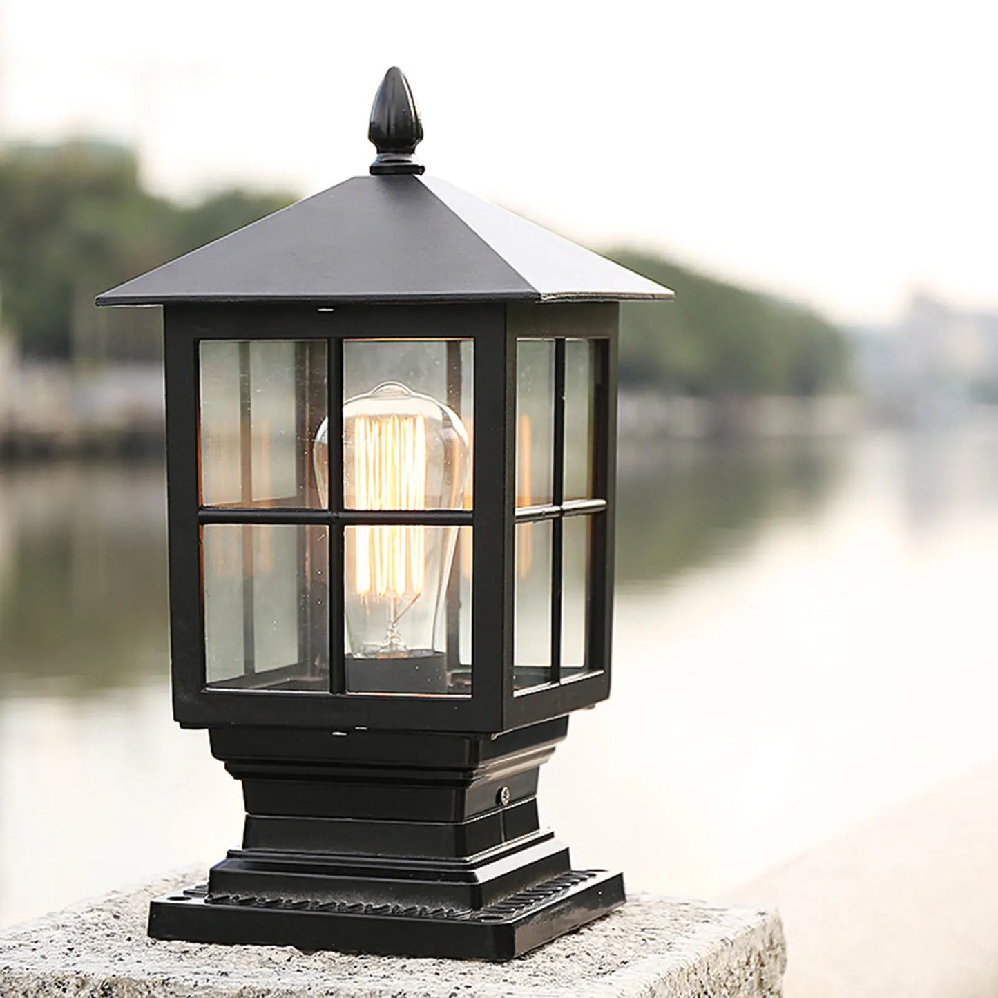 Outdoor Waterproof Post Light Villa Column Lamp