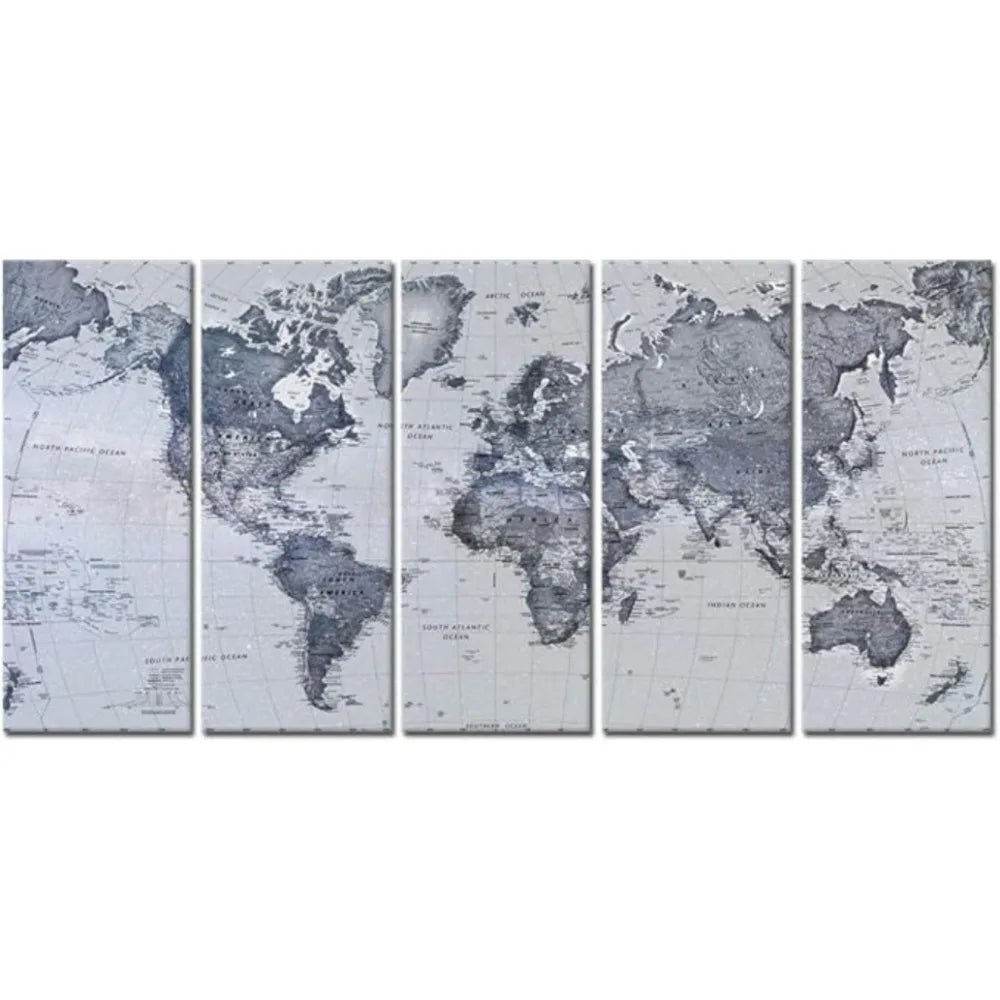 5 Pieces Vintage World Map