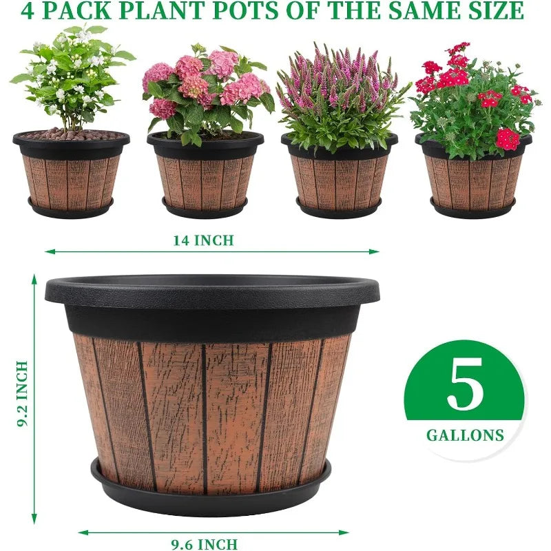 Whiskey Barrel Planters