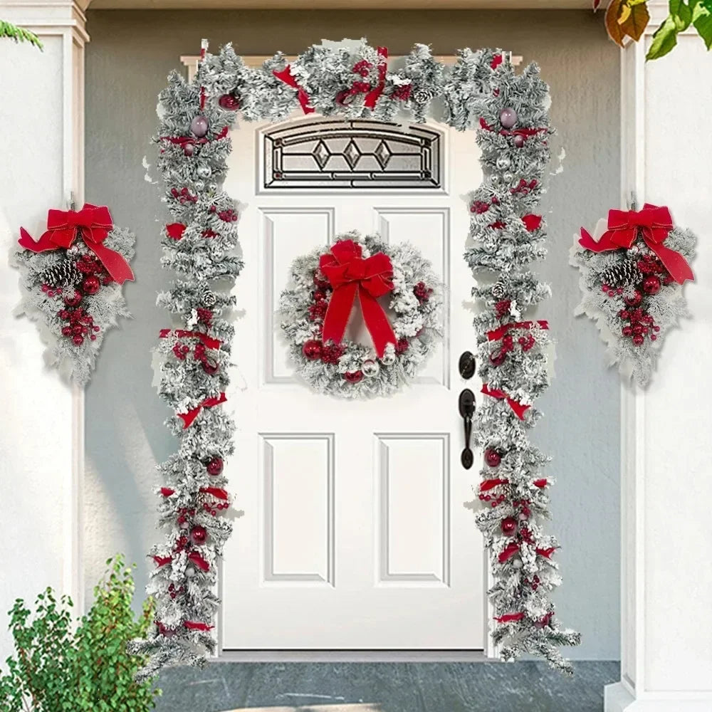 Christmas Wreath Set For Front Door