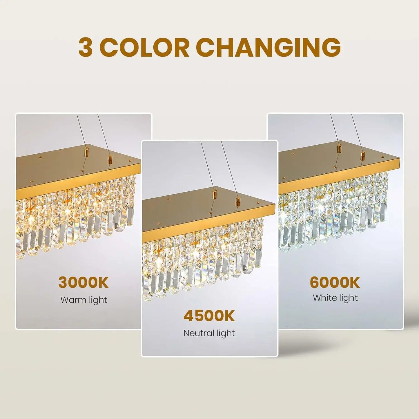 Modern Gold Crystal Chandelier