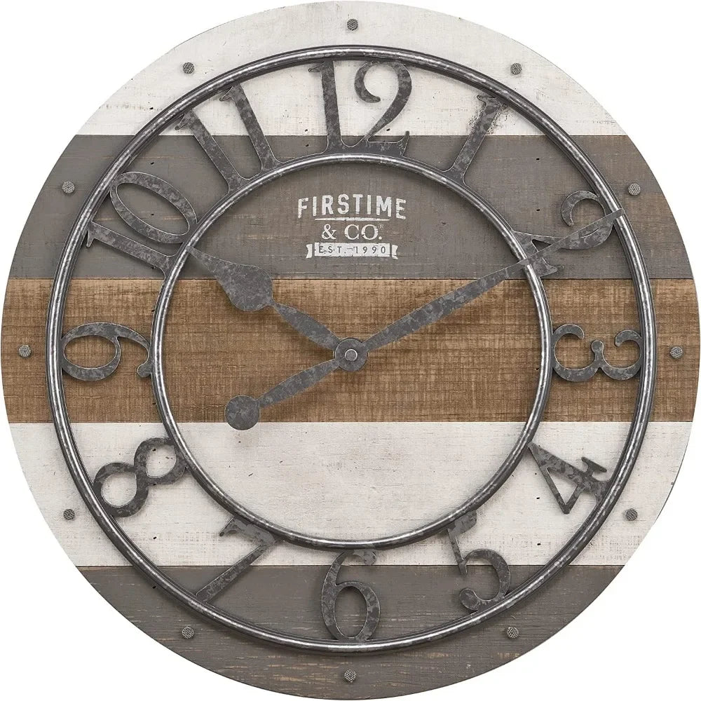 16 X 2 X 16 in Multicolor Shabby Pallet Wall Clock