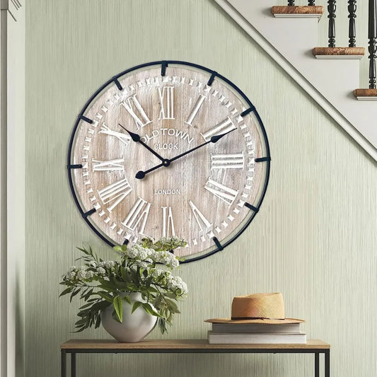 24 Inch Large Farmhouse Wall Clock