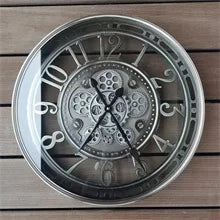 21 Inch Industrial Big Metal Gold Wall Clock