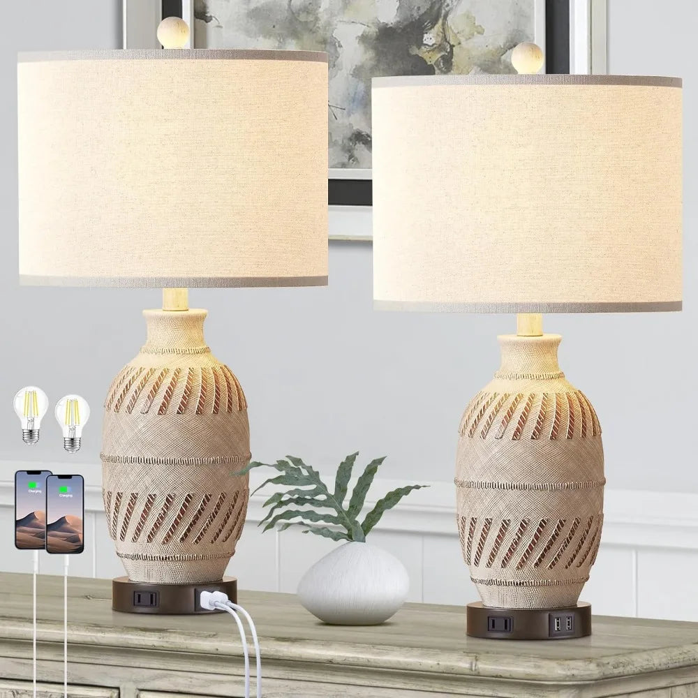 Touch Control Farmhouse Table Lamps