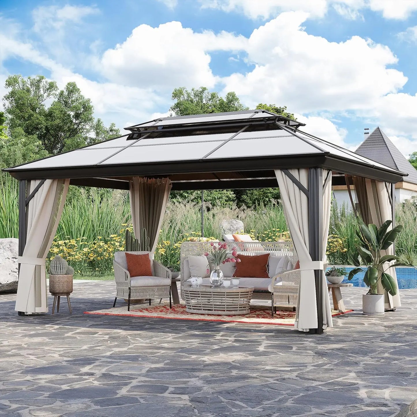 12' X 16' Permanent Hardtop Gazebo