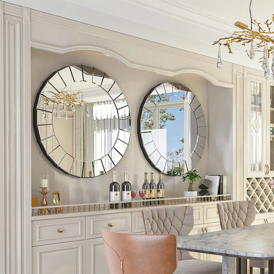 Large Round Decorative Mirror