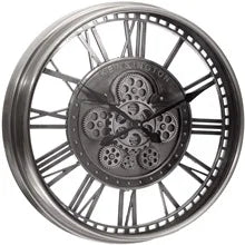 21 Inch Industrial Big Metal Gold Wall Clock