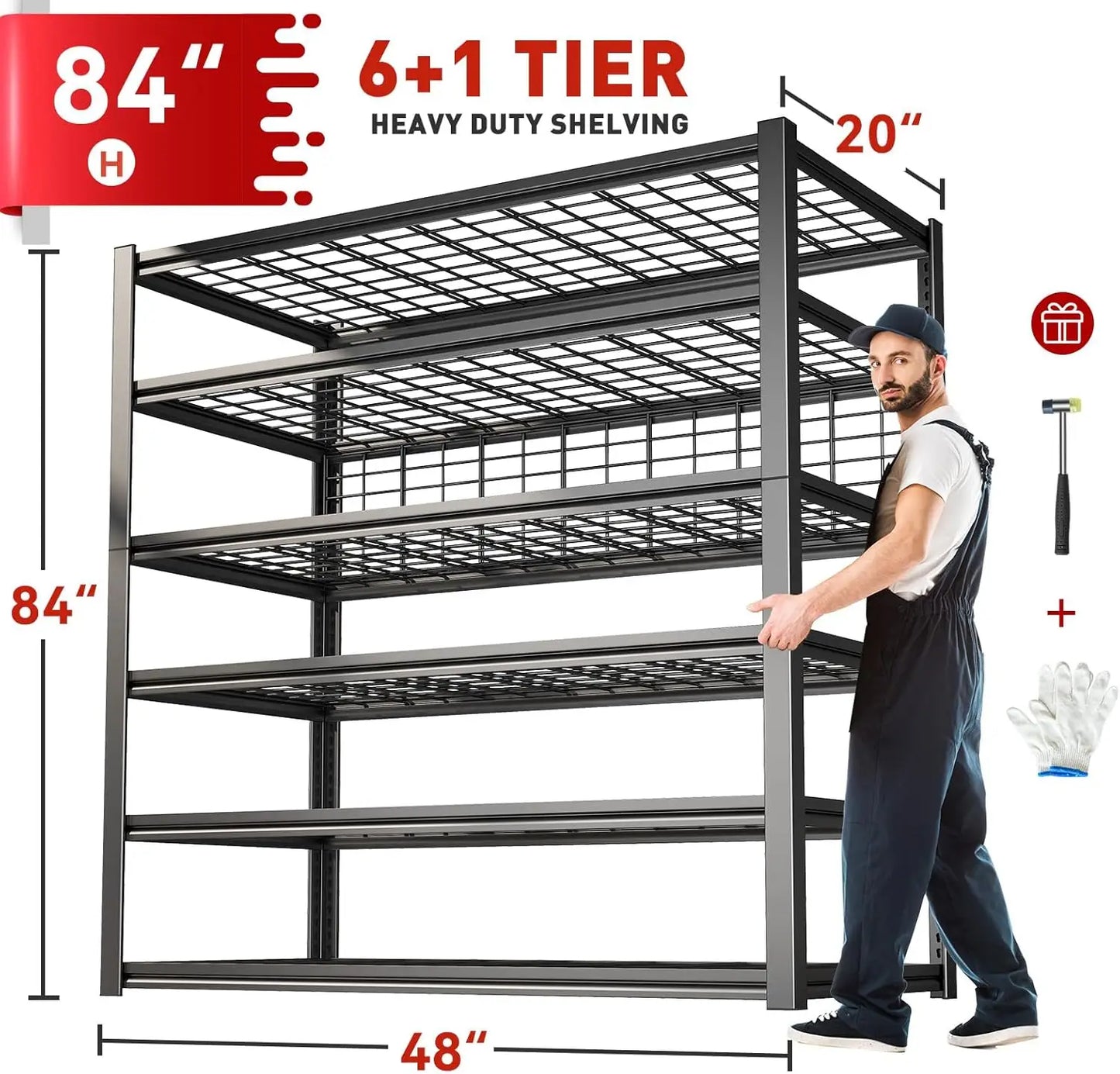 84" H Garage Shelving