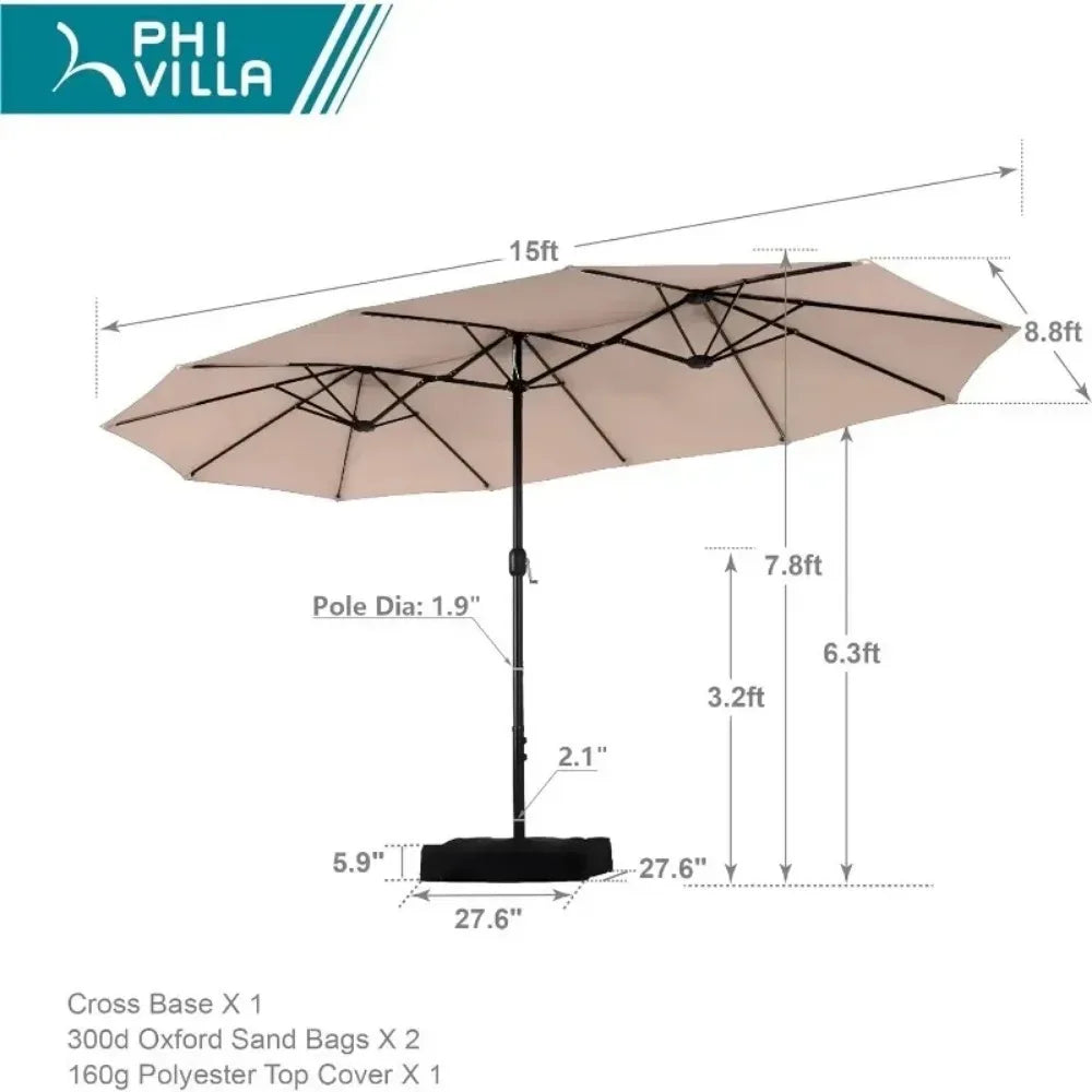 15ft Large Patio Umbrella