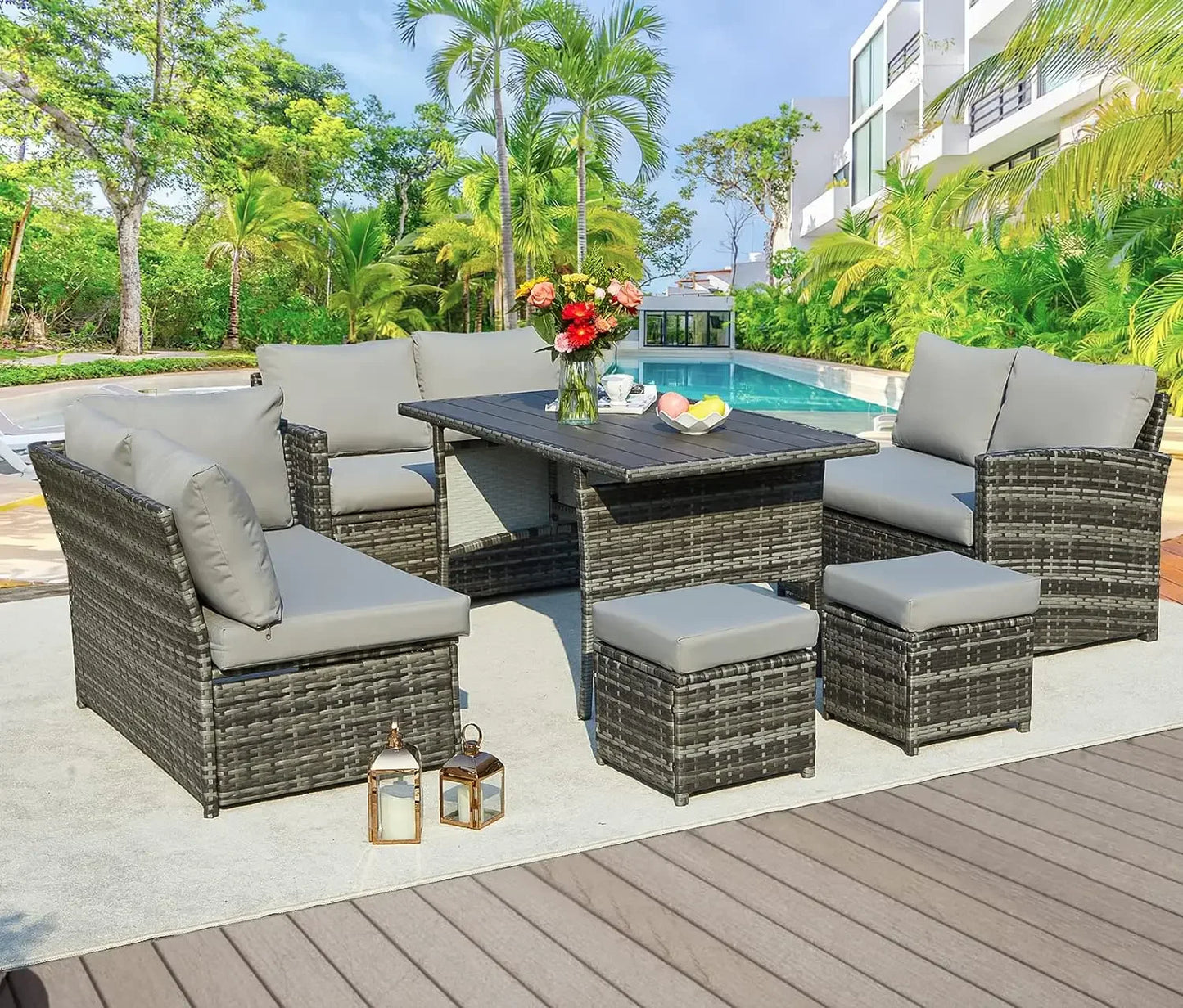 7 Pieces Outdoor Patio Furniture