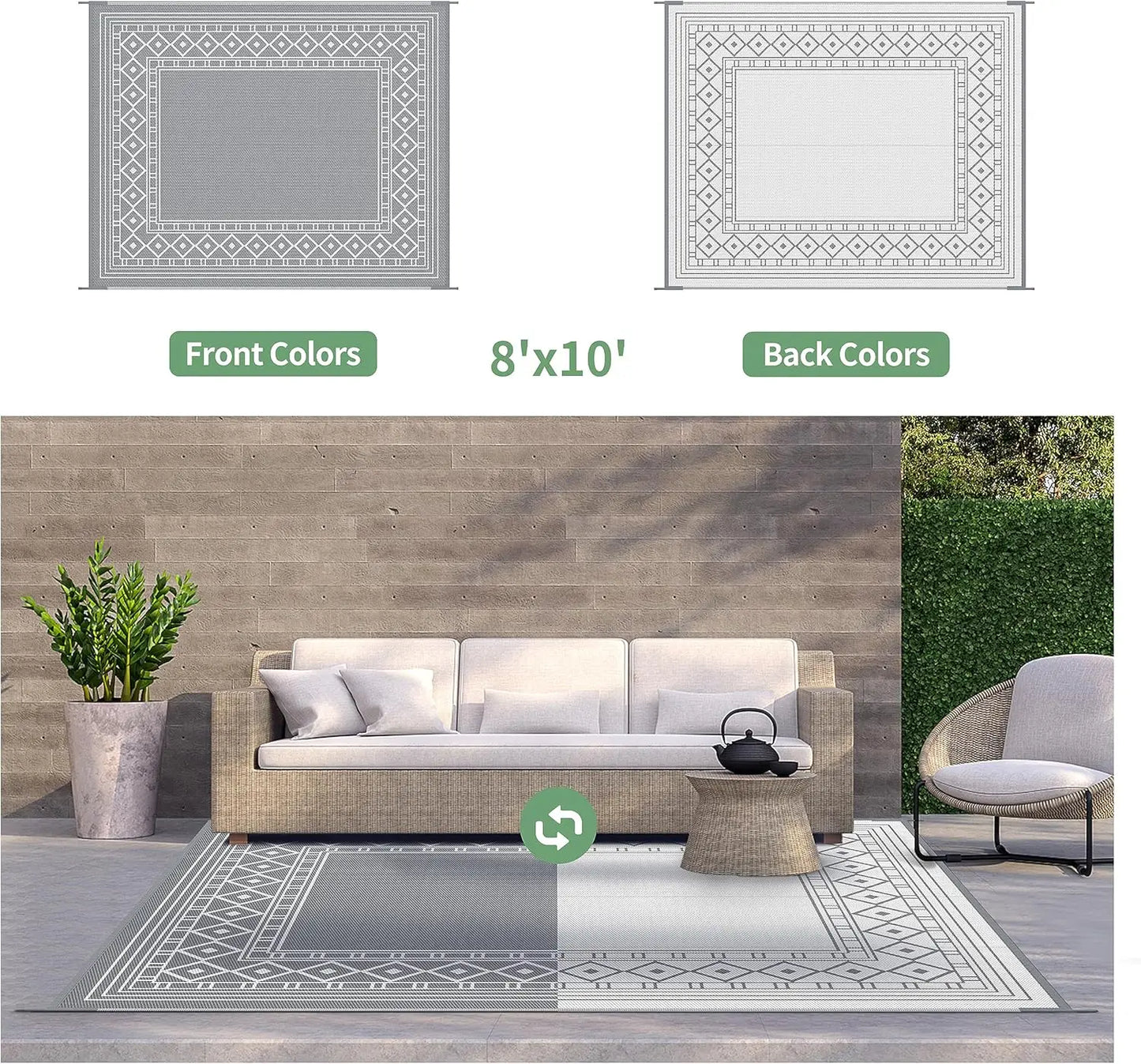 Outdoor Plastic Straw Rug