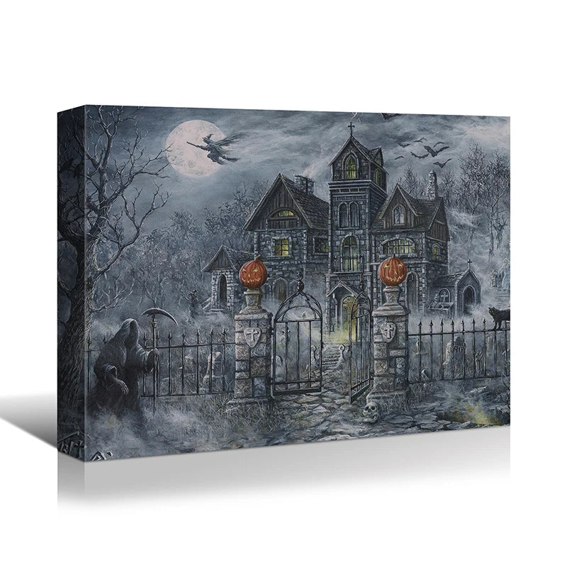 Halloween framed canvas wall art