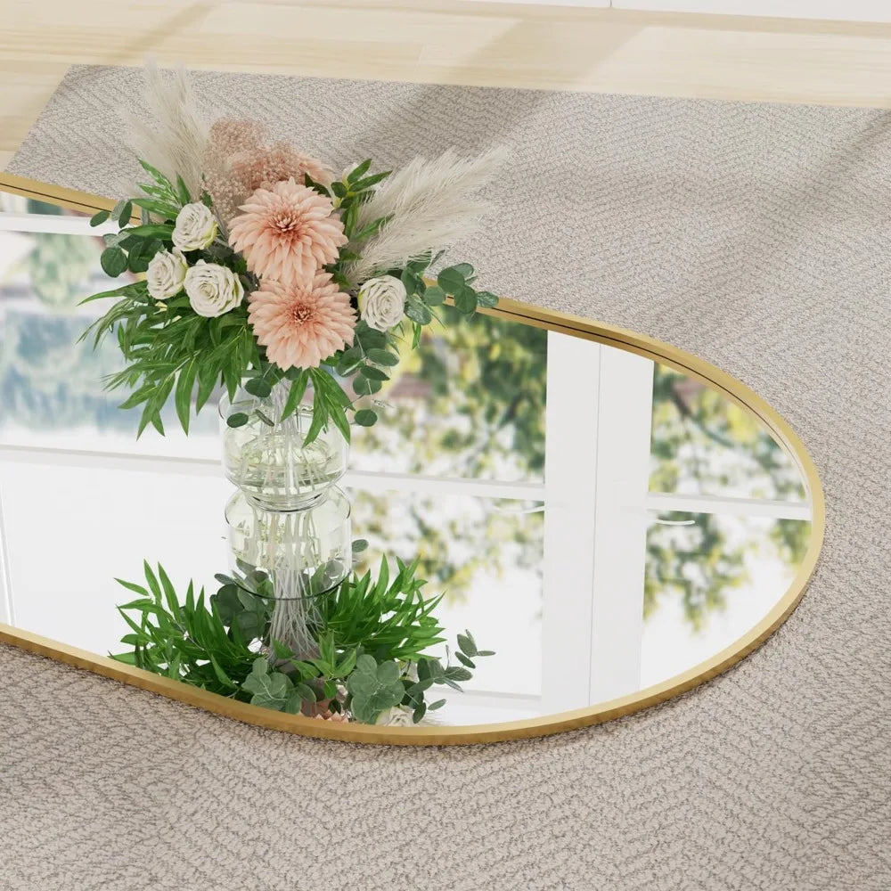 64''x21'' Arched Full Length Mirror with Stand