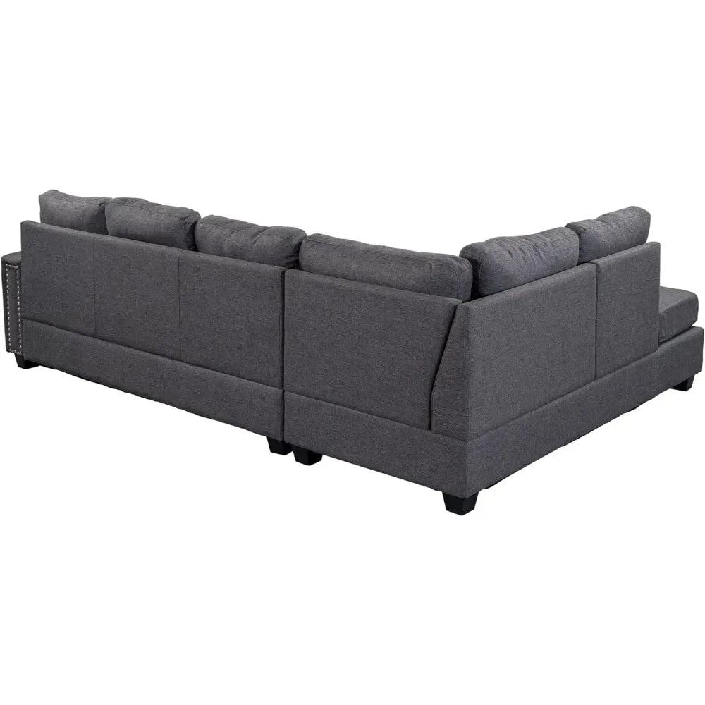 L Shape Modular Storage Ottoman & Chaise