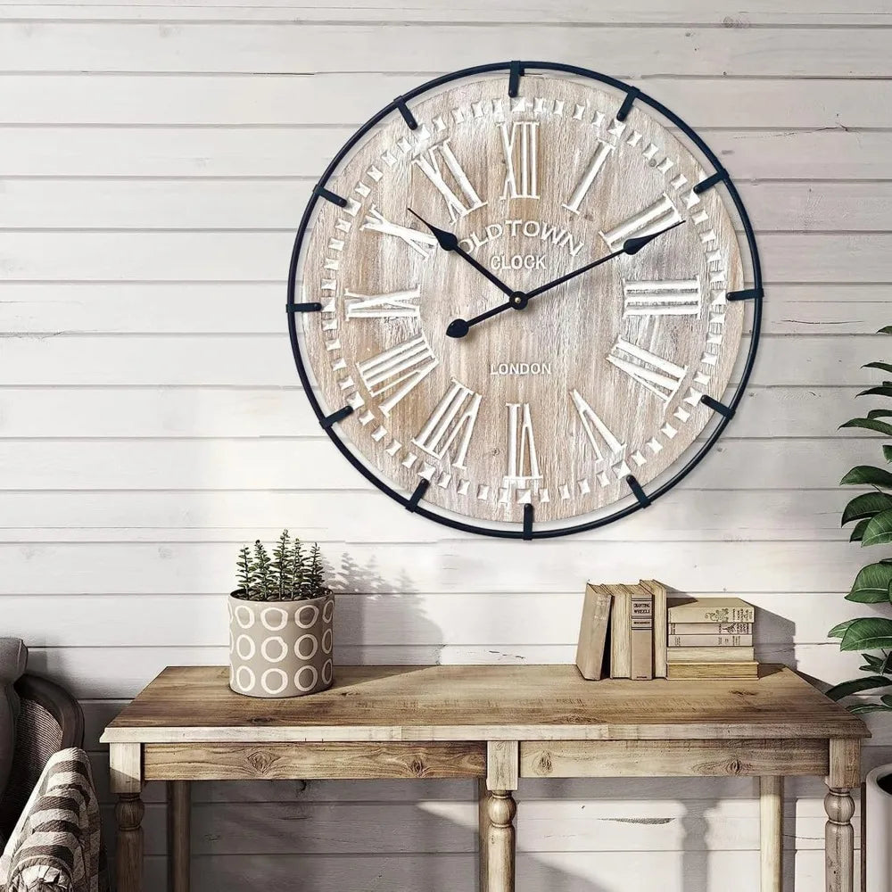 24 Inch Large Farmhouse Wall Clock