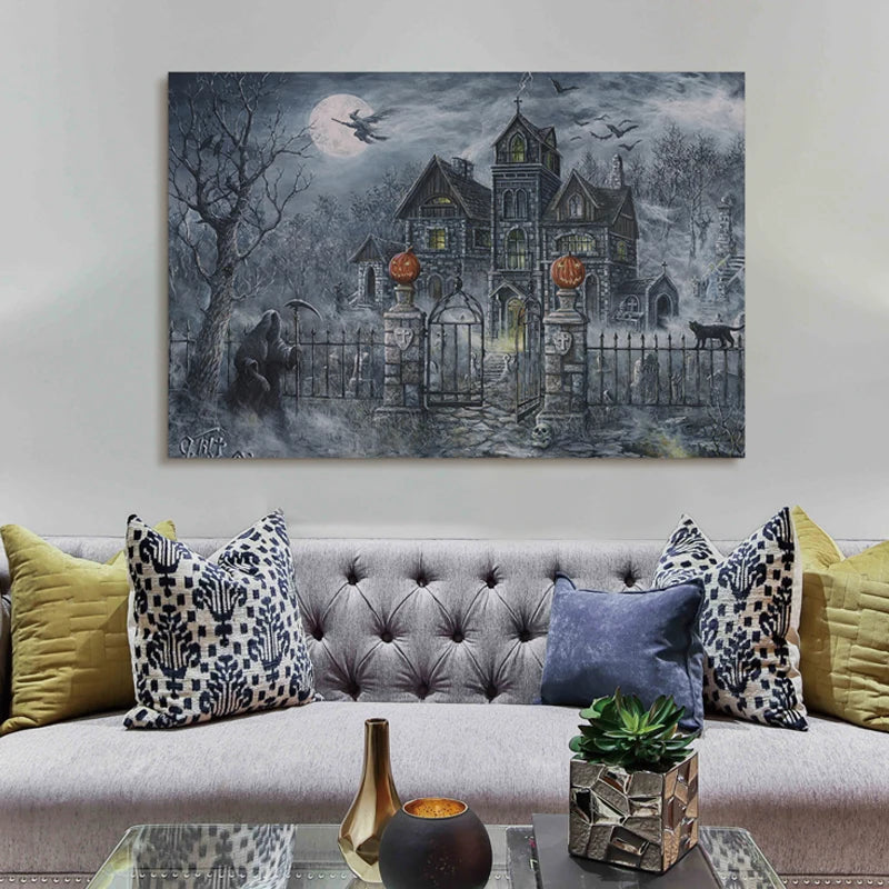 Halloween framed canvas wall art