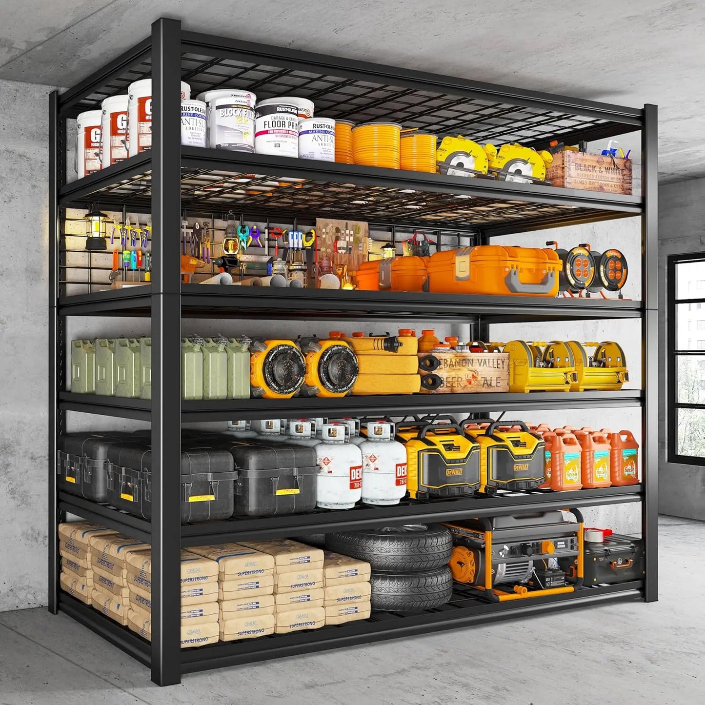 84" H Garage Shelving