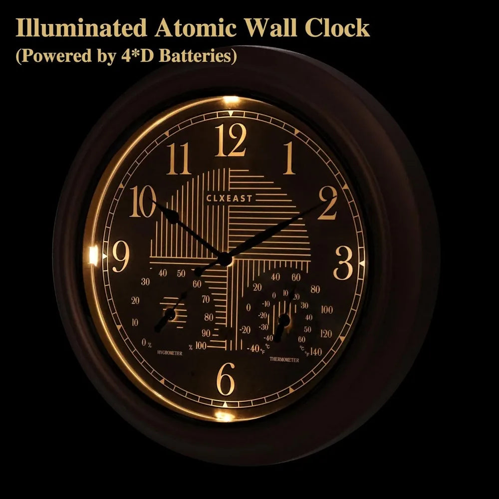 Illuminated Outdoor Indoor  Wall Clock