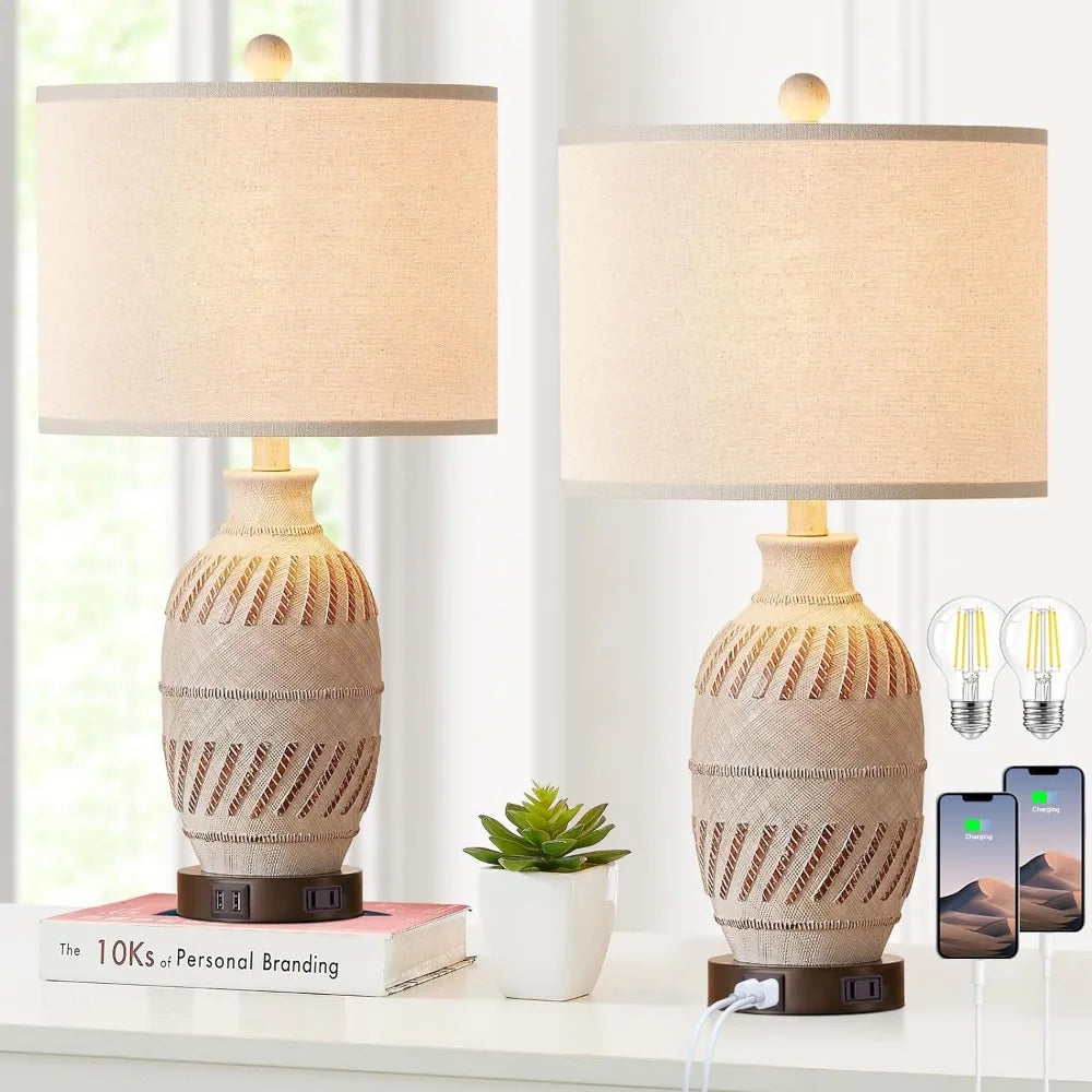 Touch Control Farmhouse Table Lamps