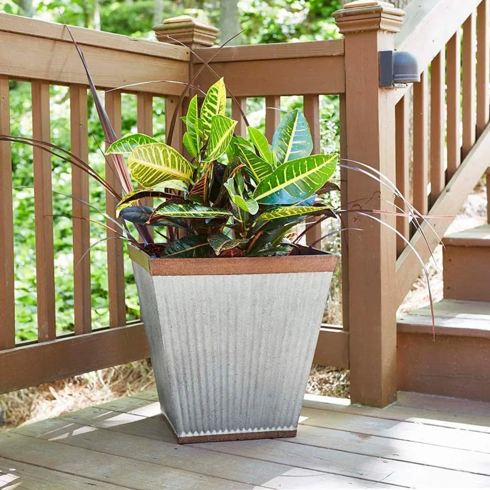 Rustic Resin Indoor Outdoor Garden Planter