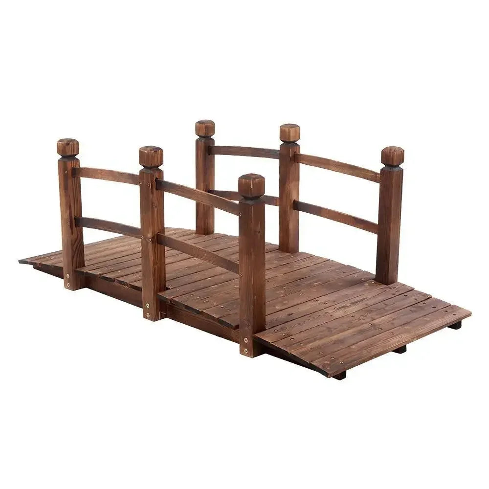 US 5FT/3.3FT Wooden Bridge Stained Finish