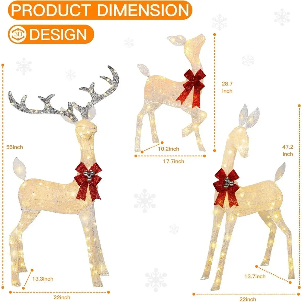 Lighted Reindeer Christmas Decoration