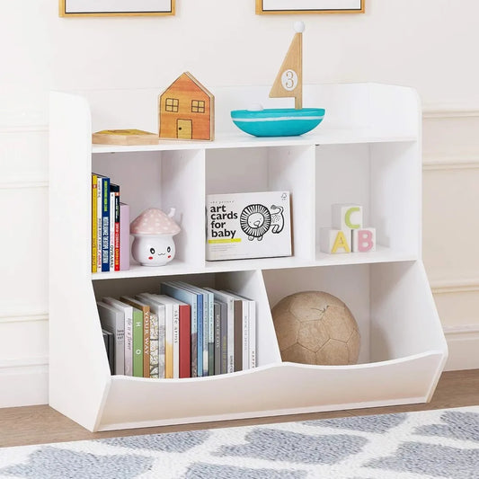 Toy Storage Organizer with Bookcase