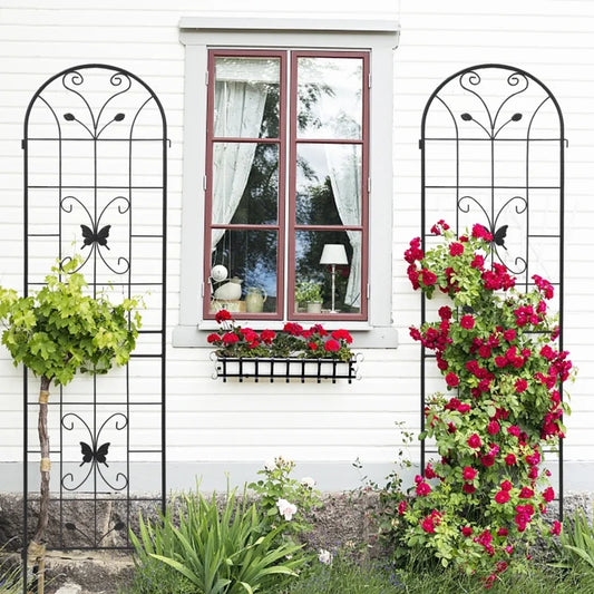 2 metal garden grilles