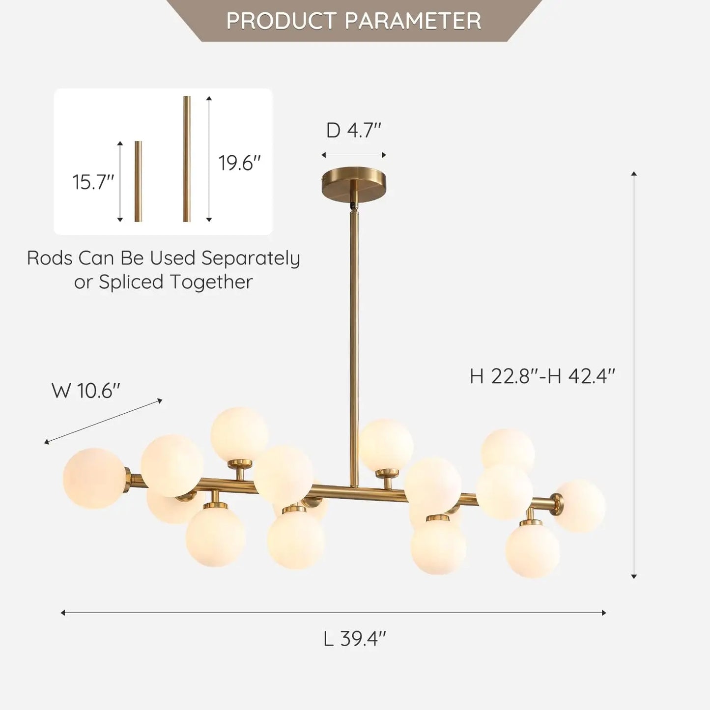 16-Light Globe Sputnik Chandelier