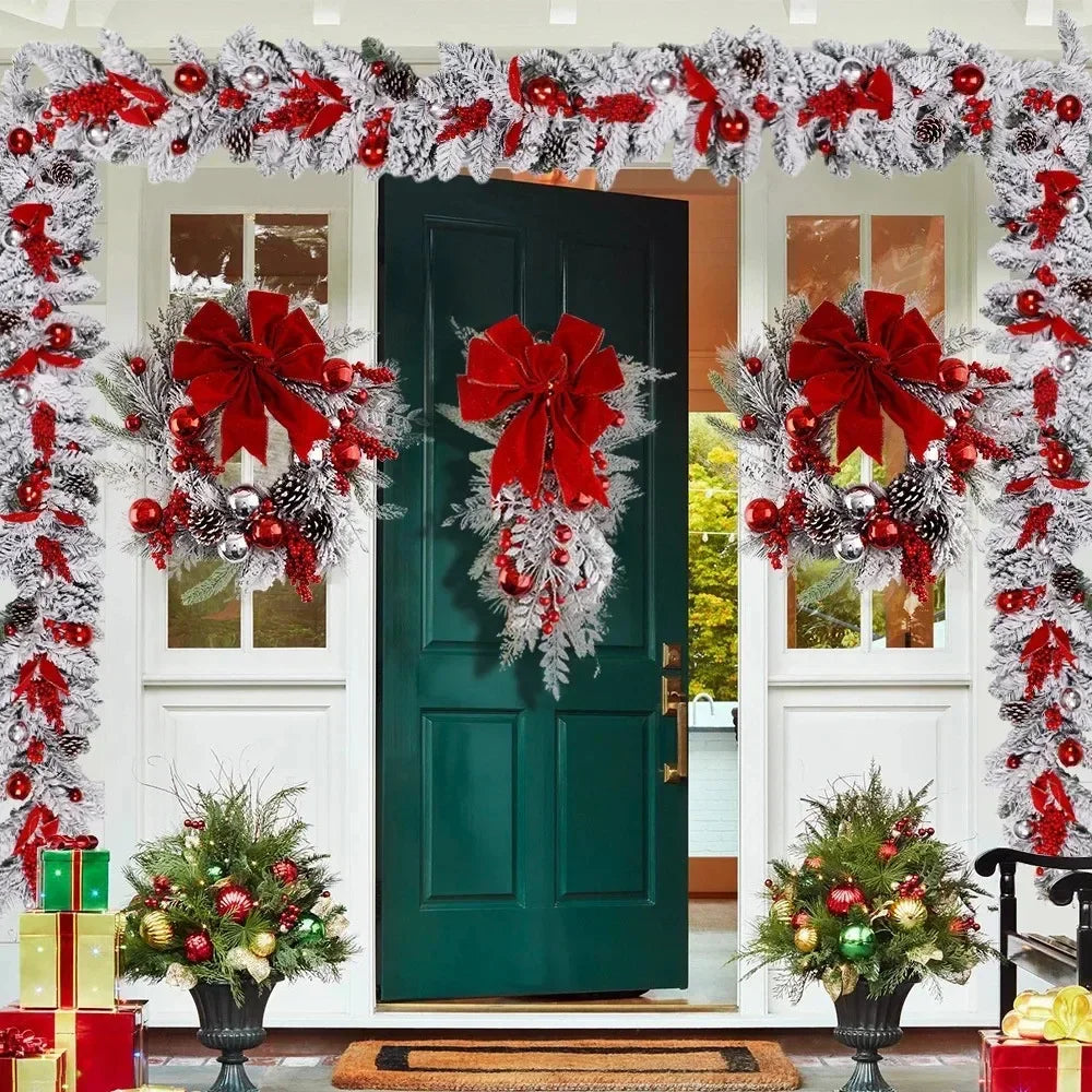 Christmas Wreath Set For Front Door