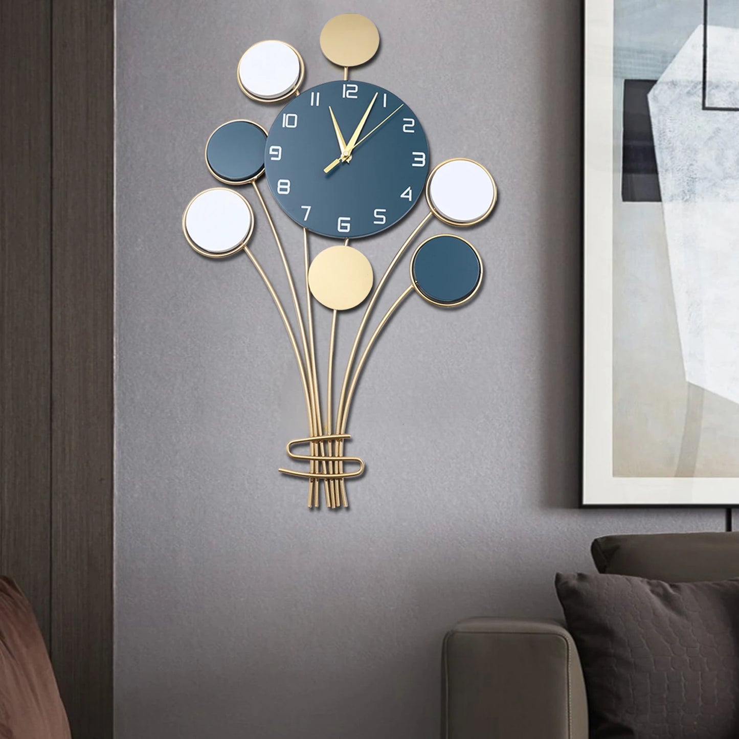 Large  Modern Silent Non Ticking Wall Clock