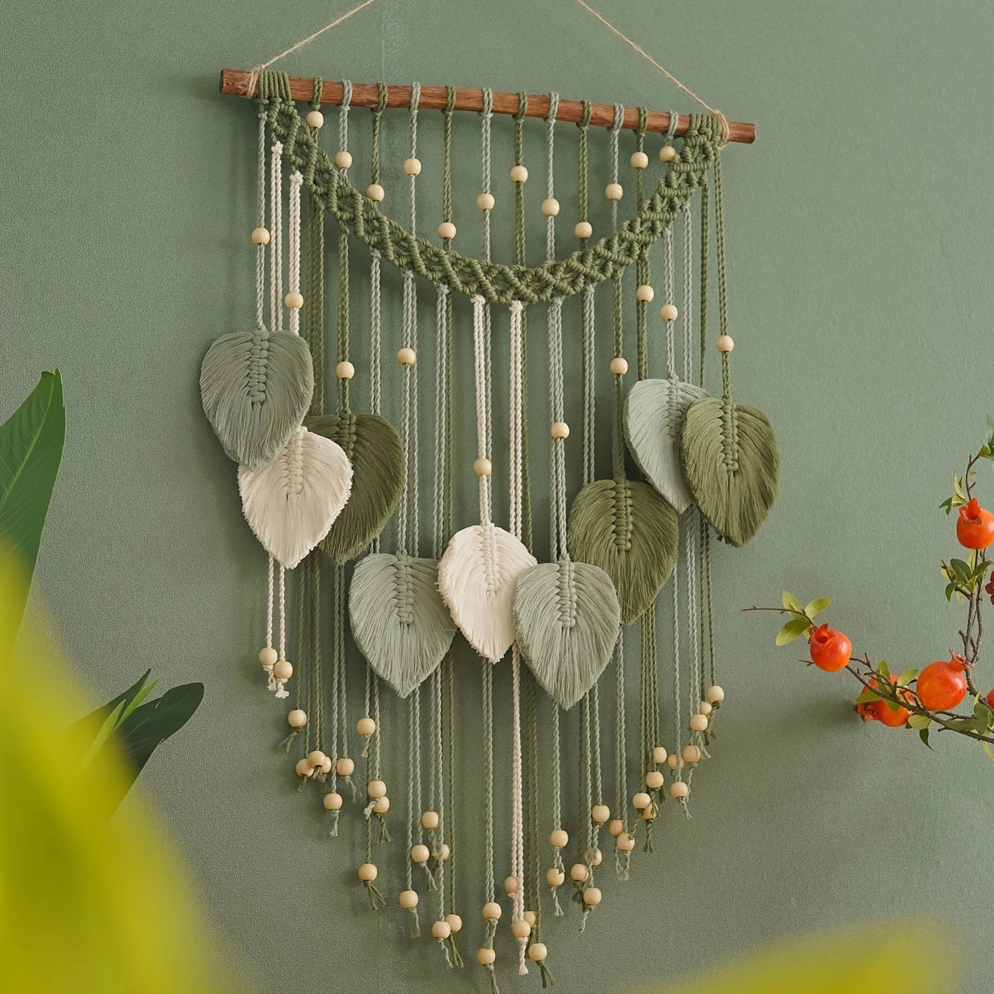 1pc  Macrame Leaf Wall Hanging Tapestry