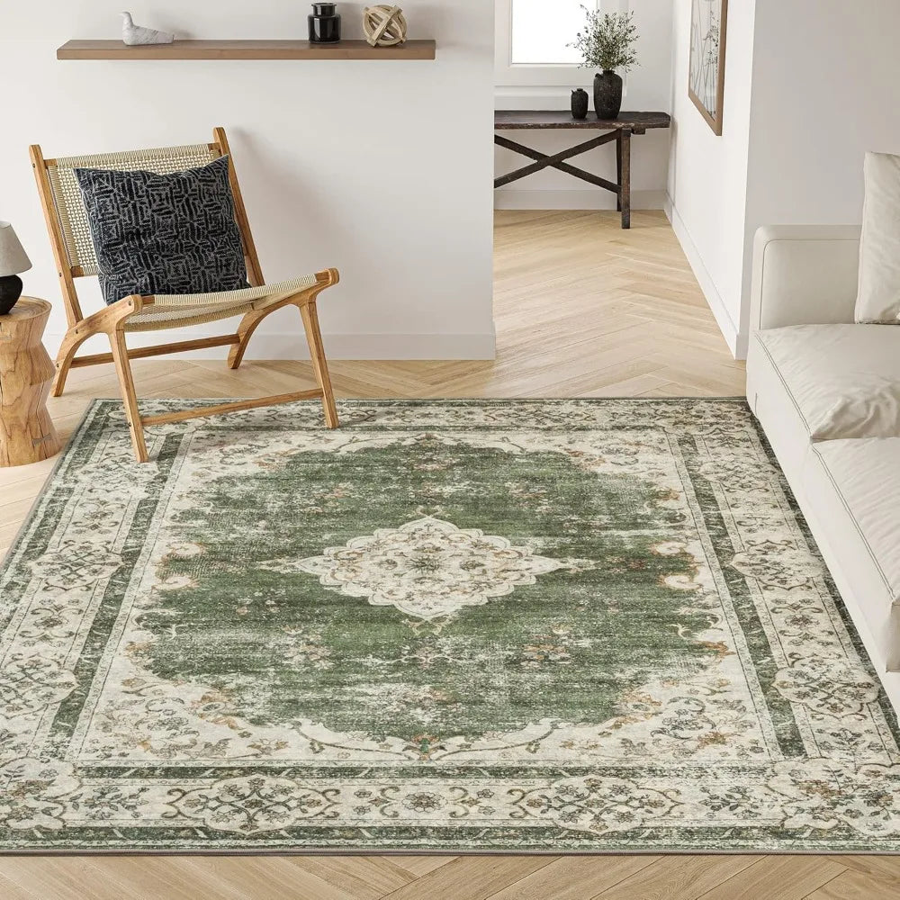 8x10 - Ultra Thin Green Area Rug