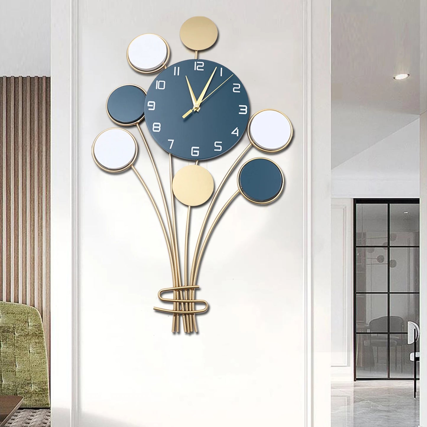 Large  Modern Silent Non Ticking Wall Clock