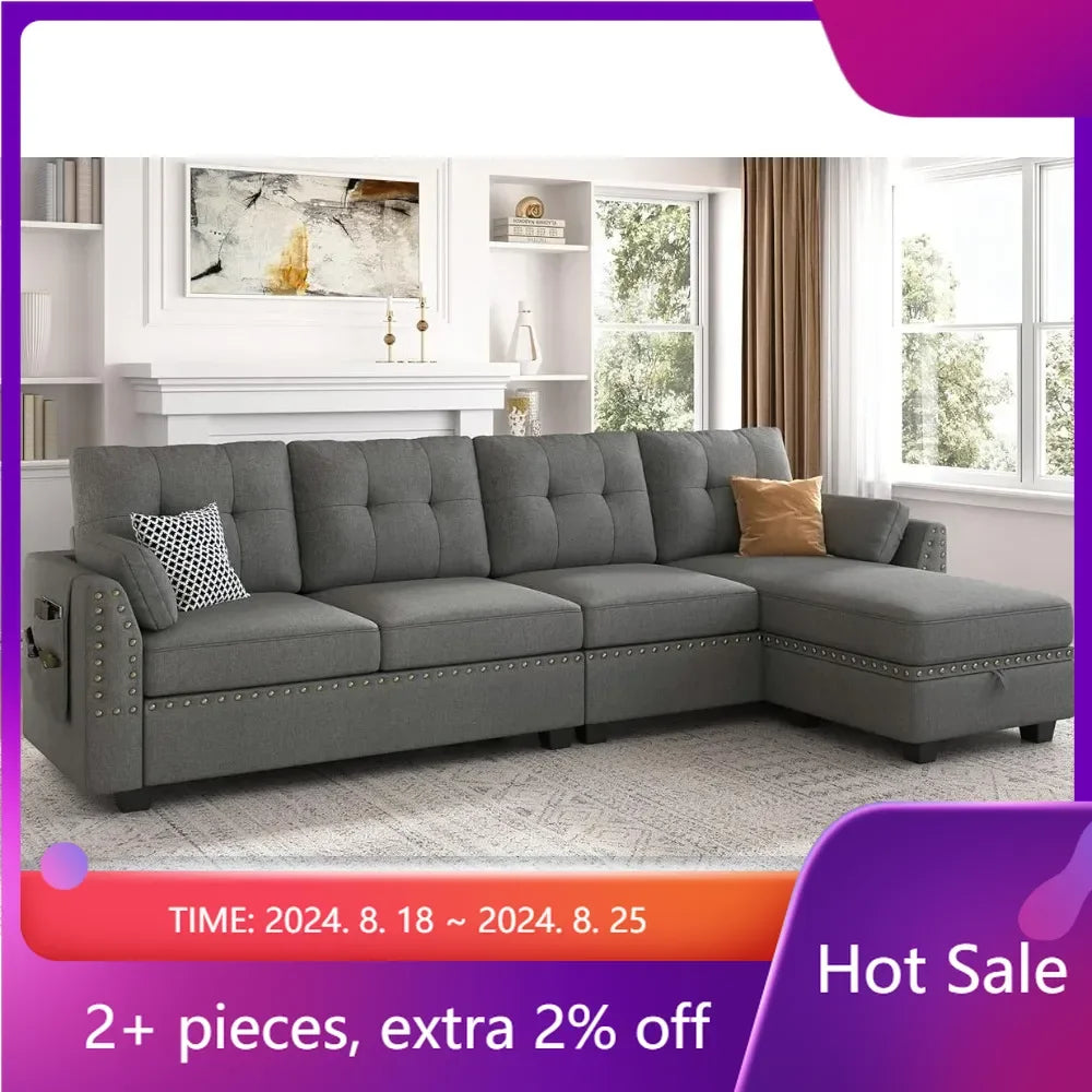 Reversible Sectional Sofa L-Shape Sofa