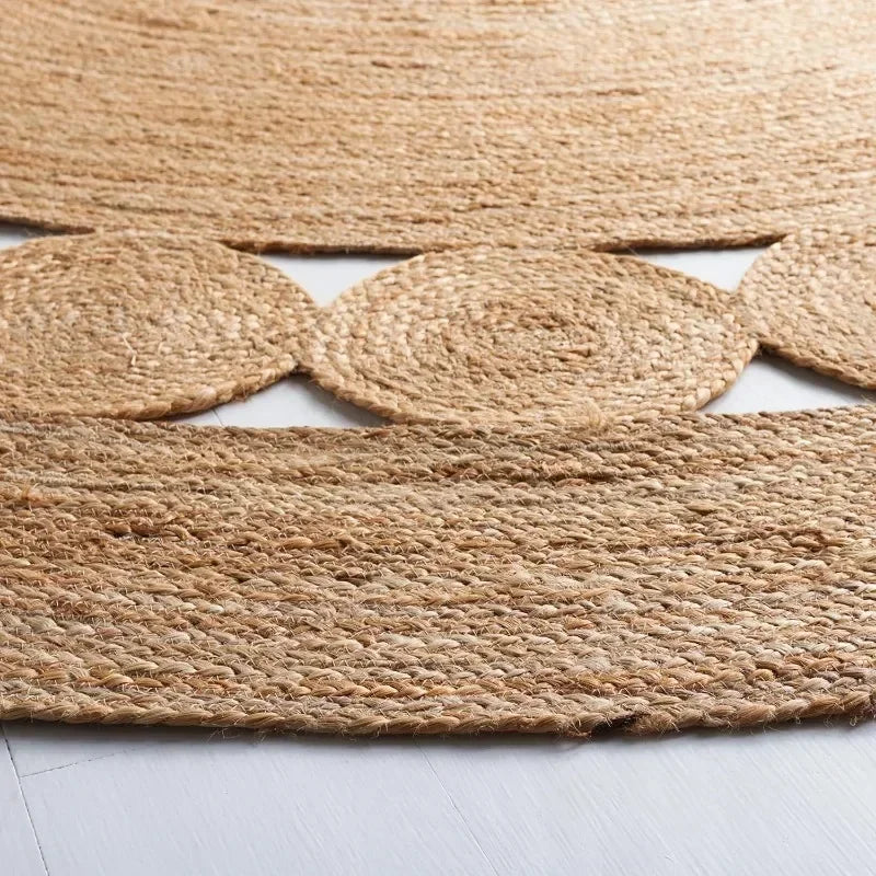 Natural Fiber Round l Handmade Boho Area Rug