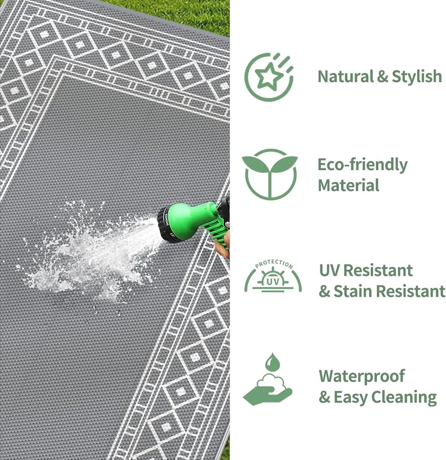 Outdoor Plastic Straw Rug